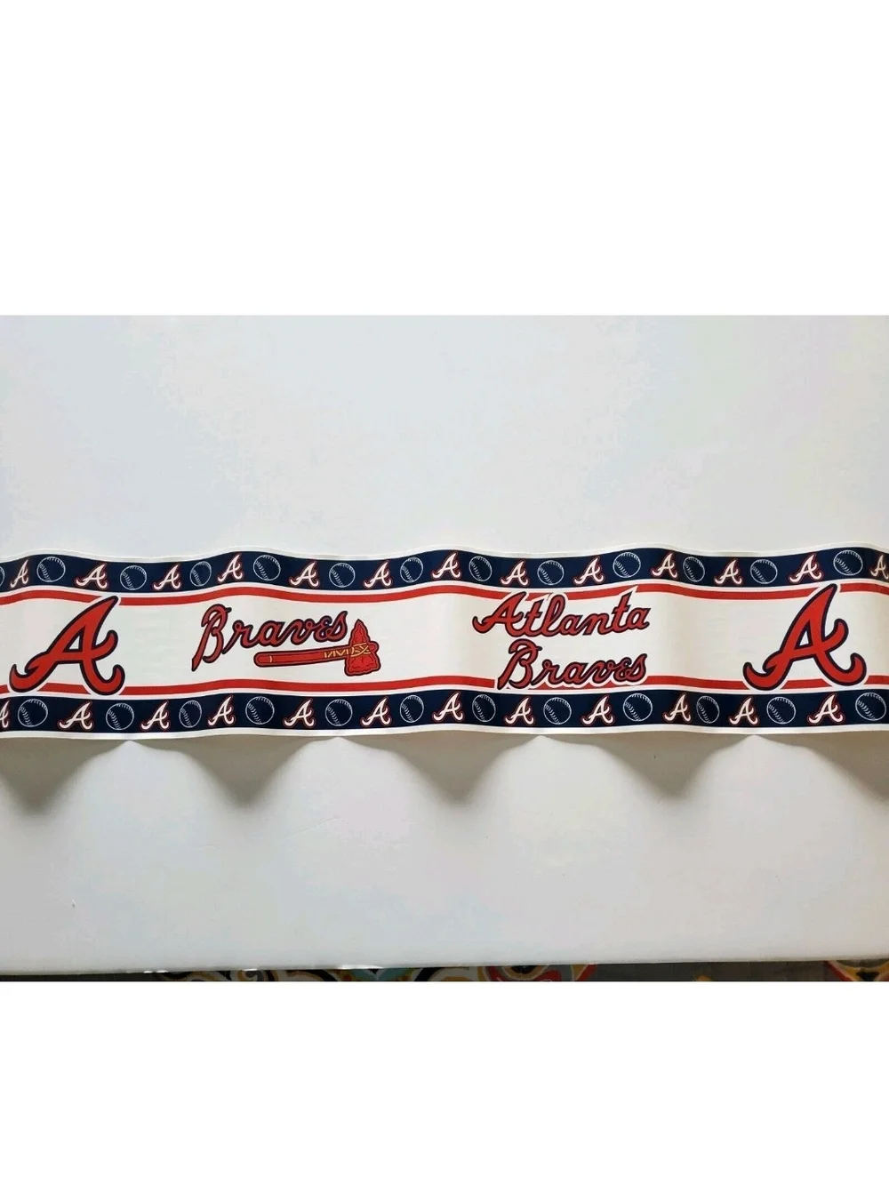 MLB Atlanta Braves Peel & Stick Wall Border - Navy, Red, White